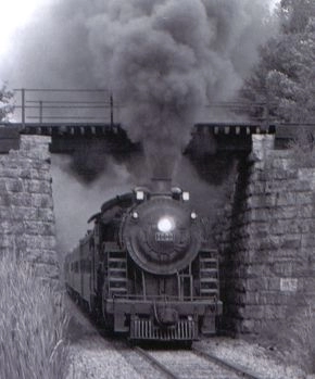 Steam train at Larch, MI